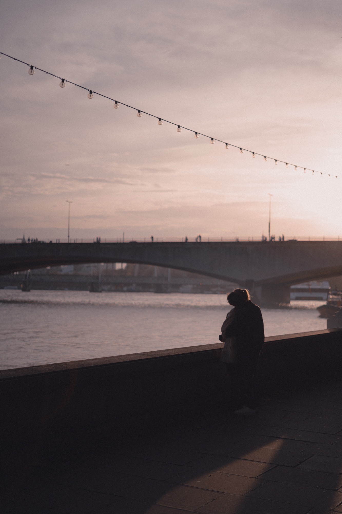 Cityscape photography - riverbank bridge sunset
