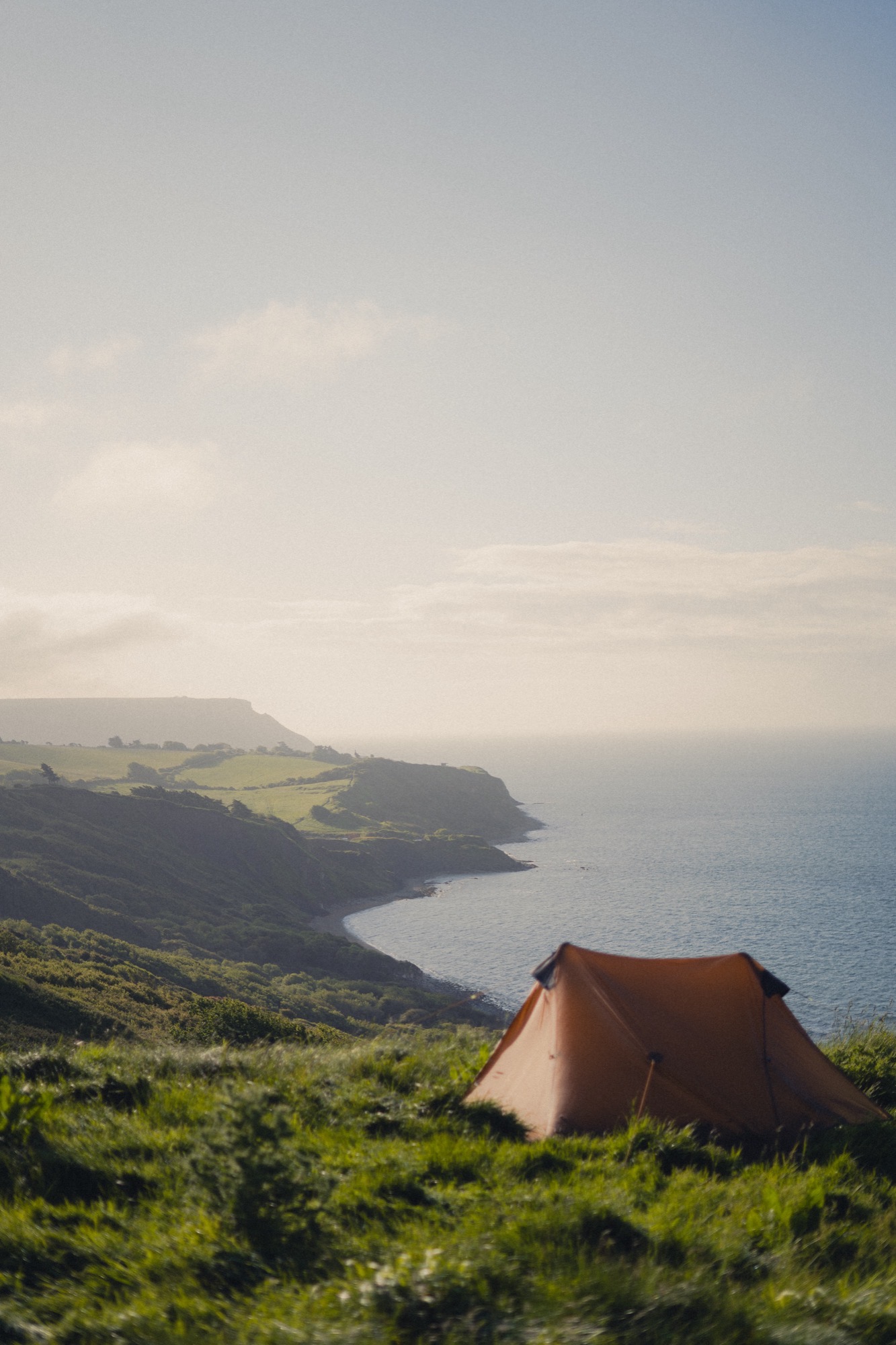 Landscape photography - coastal camping on cliffs