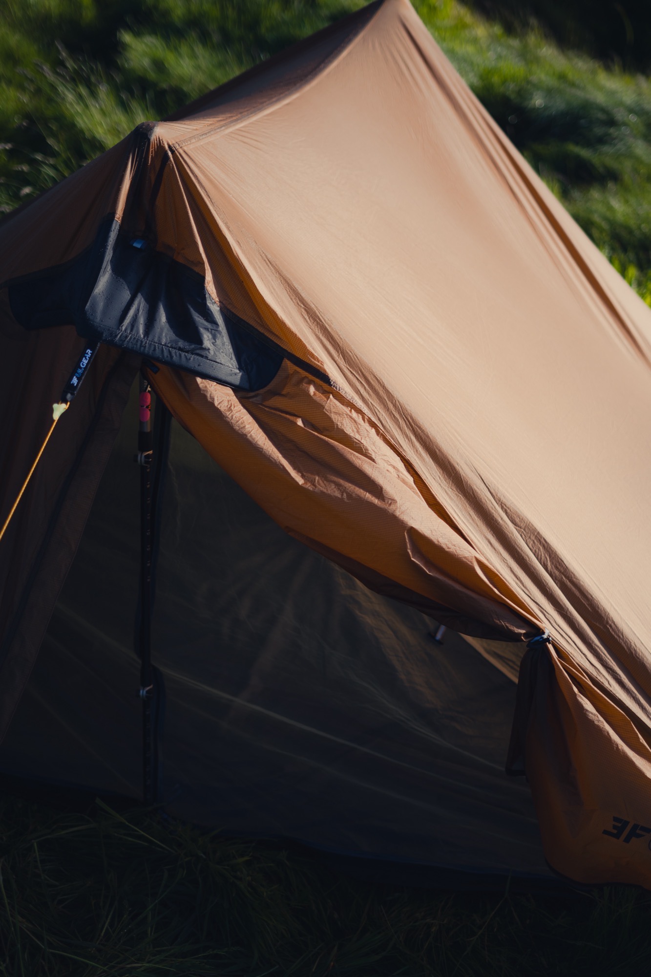 Landscape photography - tent closeup detail