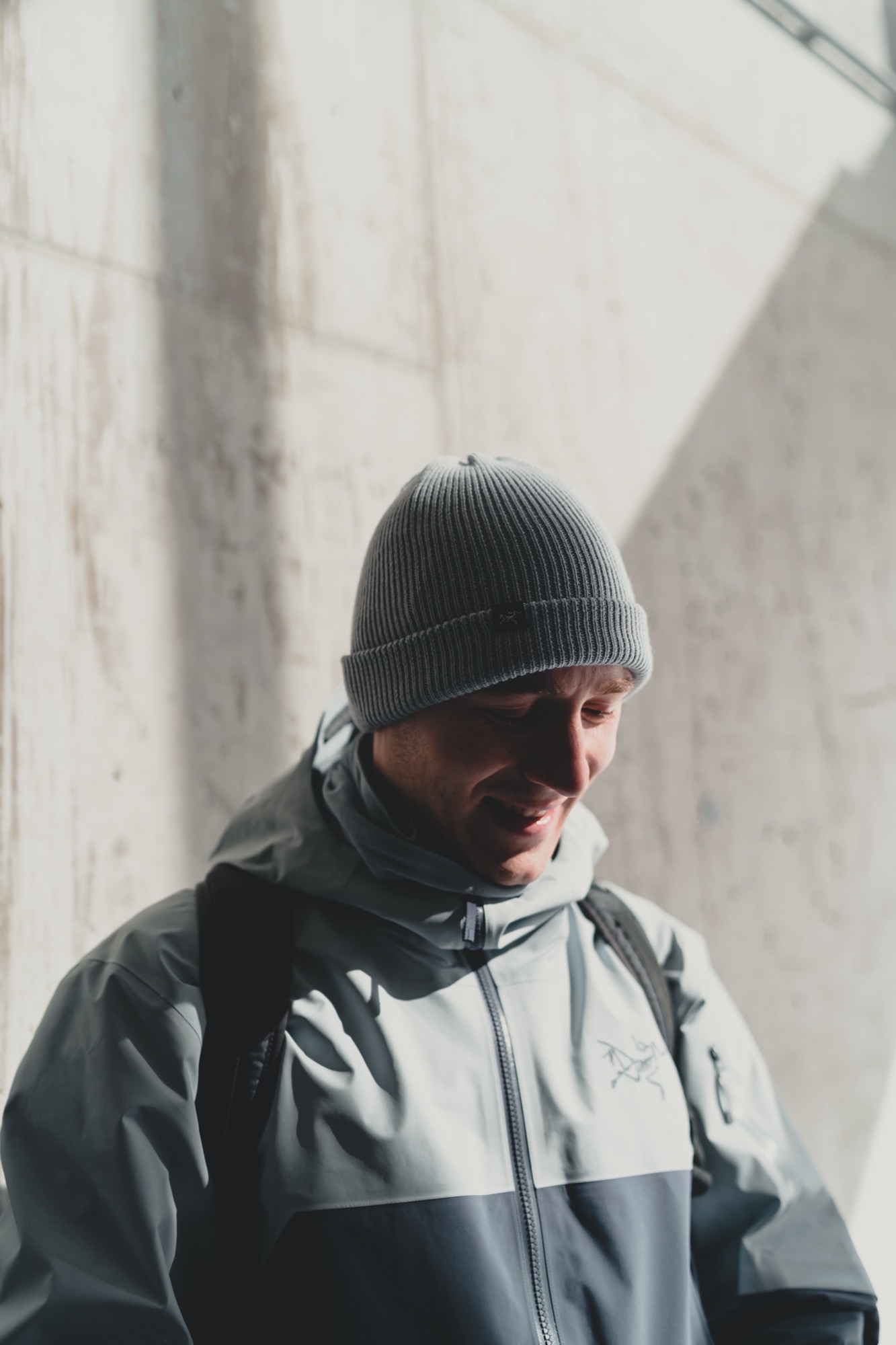 Portrait photography - man in beanie and jacket