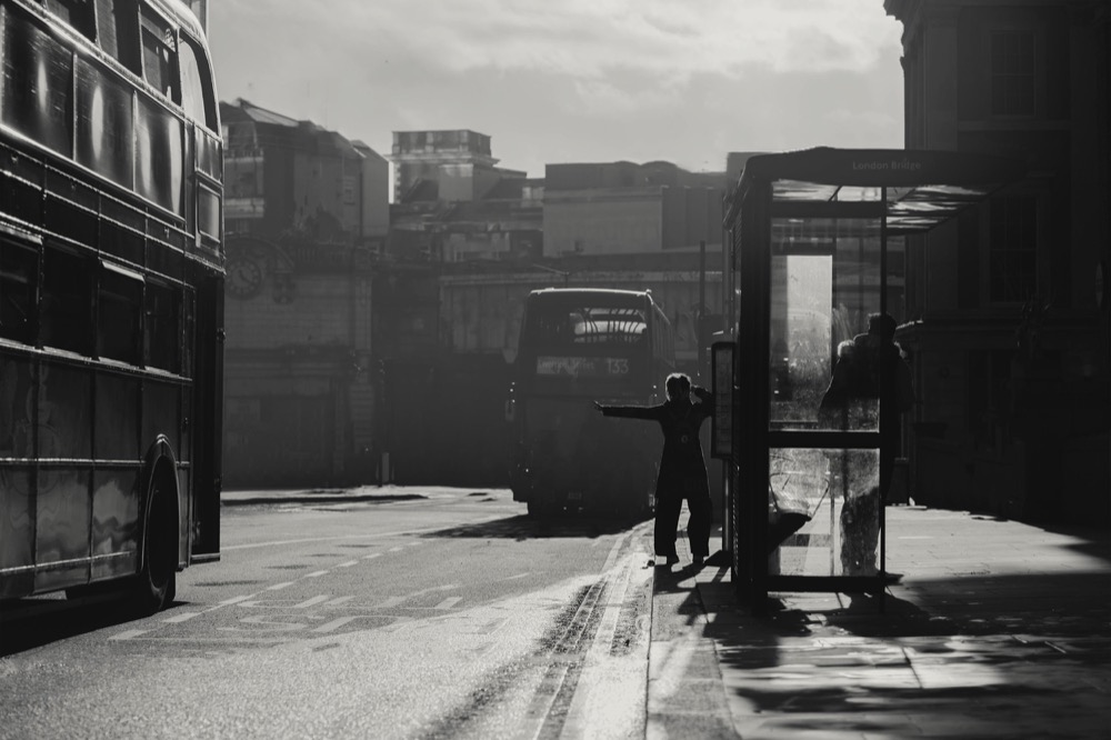 Cityscape photography - London bus stop